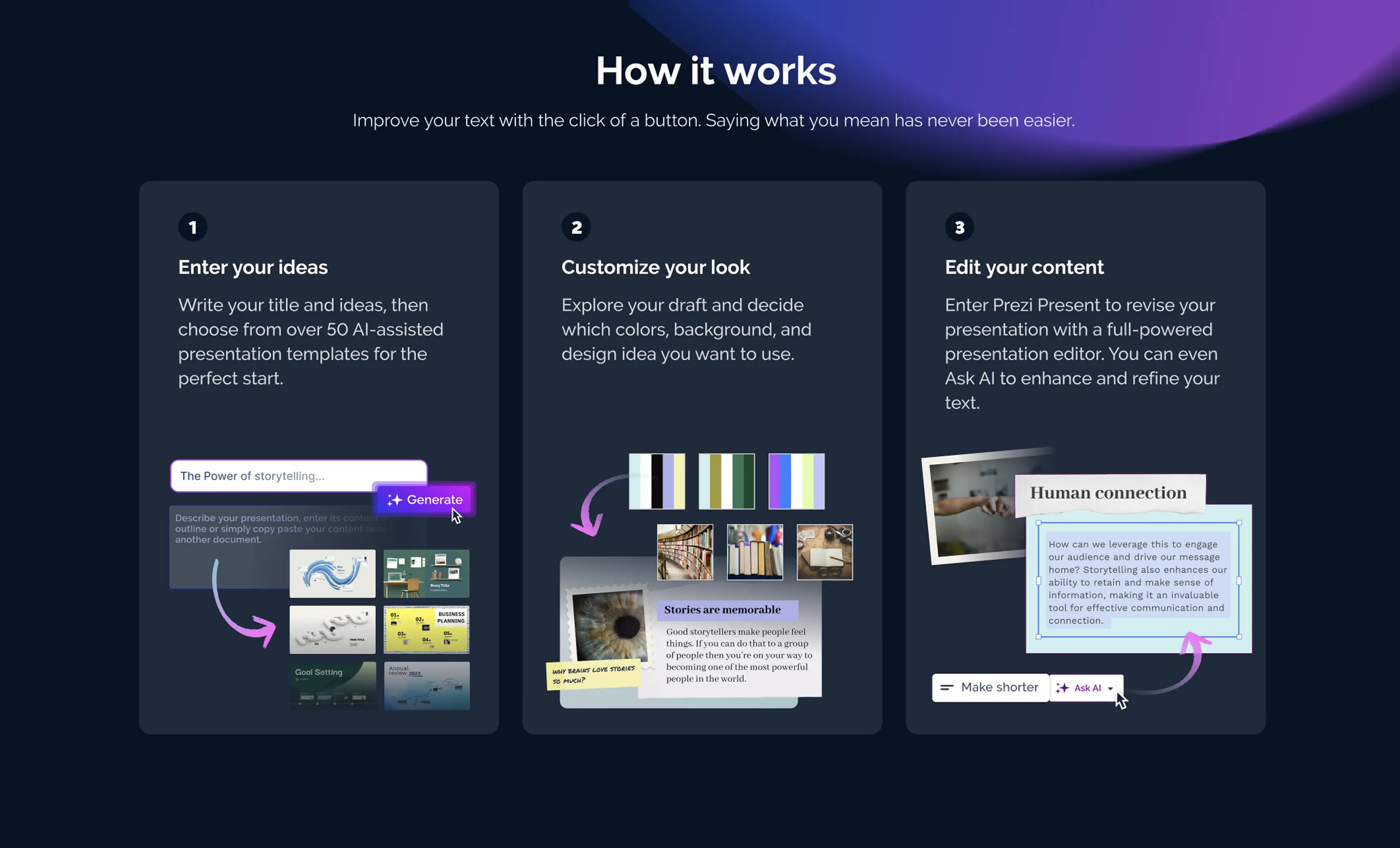 Visual language — step one